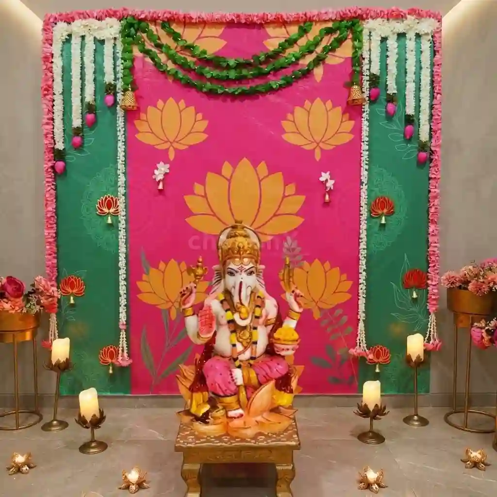 Ganesh Lotus Celebration Decor